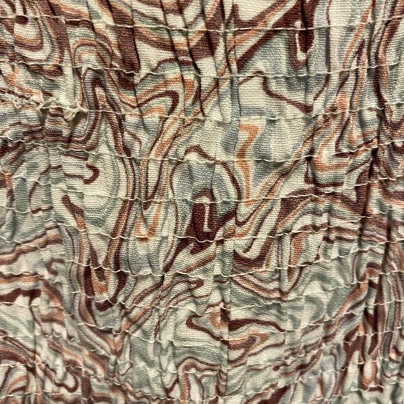 Sweet Rain Swirl Blouse Women’s Plus Size 3X Smocked Puff Short Sleeve Gorgeous - Picture 2 of 8